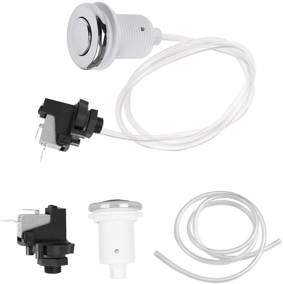 Pool Air Switch Kit, Bathtub Hot Tub Pneumatische knopschakelaar, Pneumatische schakelaar Badbuiskits voor thuisgereedschap | Badkamerschakelaar, pneumatische schakelaar, kit drukknop, luchtschakelaar voor vuilnisdispenser