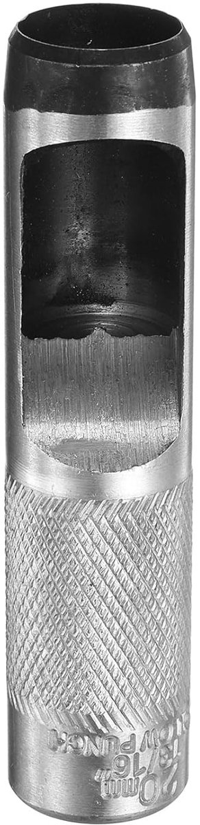 Gatstans voor ronde gaten van leer, 20 mm gatenpons voor holle gaten van koolstofstaal, gereedschap voor het ponsen van ronde gaten voor riem/lederhandwerk