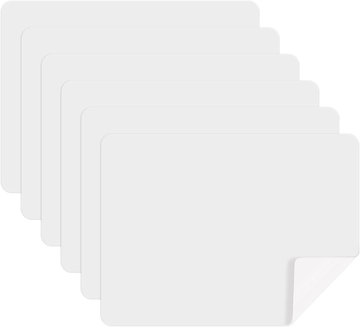 Onderlegger A3, 6 Stuks 40x30cm Knutselonderlegger voor Kinderen, Antislip en Anti-Aanbaklaag, Siliconen Matten voor Epoxyhars, Schilderen, Handwerk (Semi-transparant)