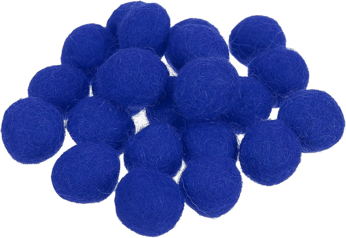 Wolvilt ballen kralen wol vilten pom 1,5 cm 15 mm donkerblauw voor thuis ambachten handwerk project DIY Pack van 20