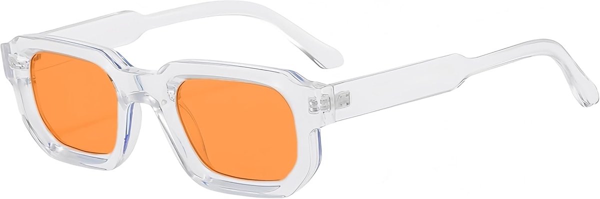 rechthoekige zonnebril voor dames en heren, rechthoekige zonnebril, retro bril, UV400-bescherming