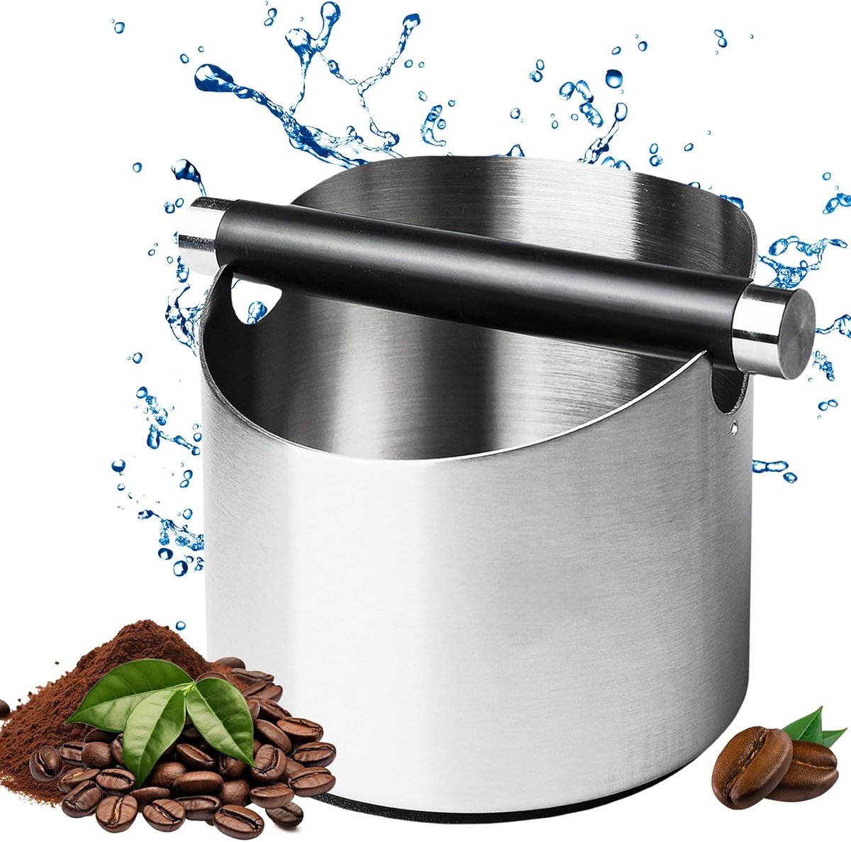 afslaghouder voor zeefdragers, afklopcontainer voor zeefdragers, Knock Box zeefhouder, accessoires, koffiedik afslaghouder, koffiezetapparaat, afklopdoos, koffieafklophouder
