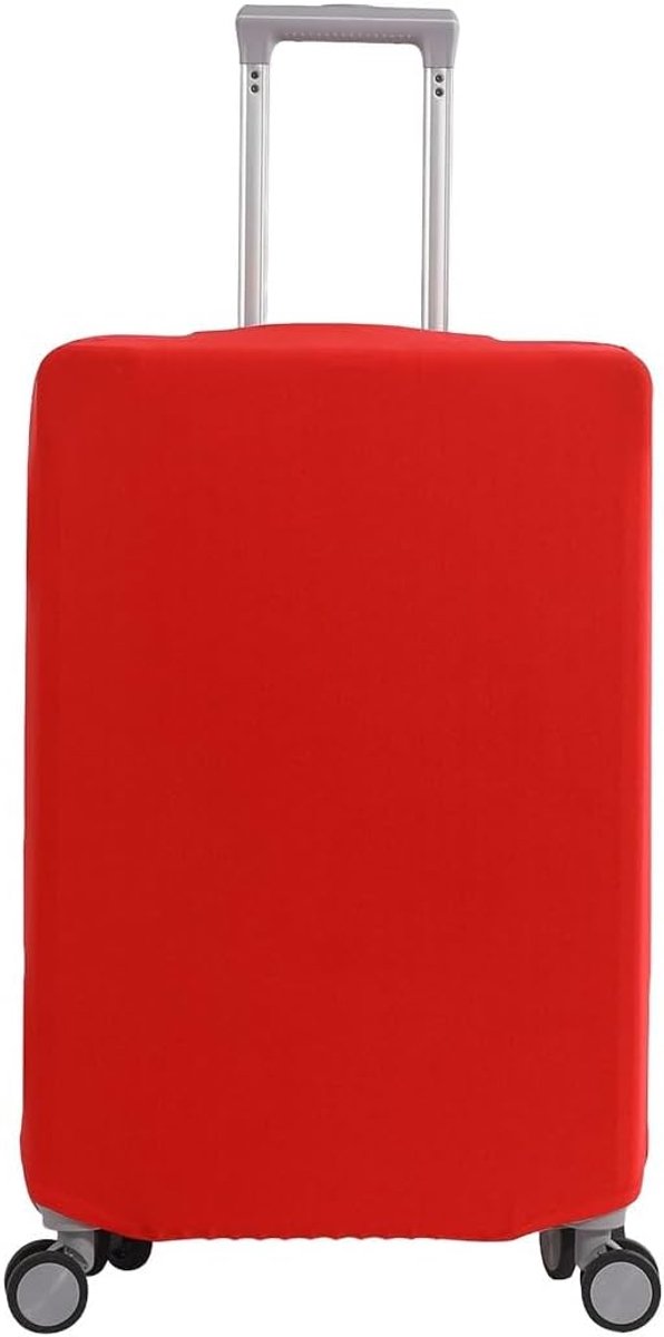 1 Stuk Kofferbeschermhoes Kofferhoes Elastische Kofferbescherming, Kofferovertrek Beschermhoes Beschermhoes, Bagagehoes voor Koffer Wasbaar Kofferhoes Krasbestendige Kofferbescherming (L, Rood)