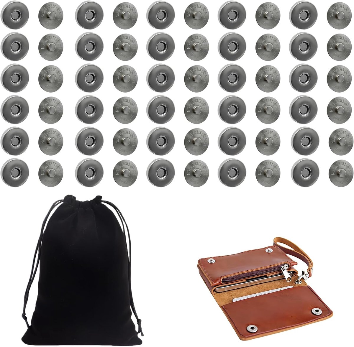 naaivrije sluiting 30 stuks zilverkleurig 1,43 cm voor tassen kleding accessoires doe-het-zelf projecten