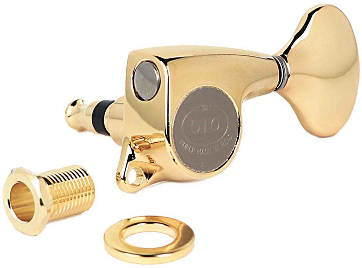Gotoh GTH14304 SGL510 stemmechanieken met L5 knoppen, 3L3R, goud