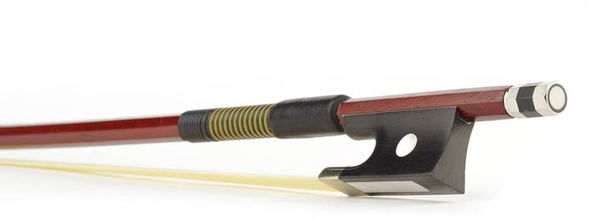 ELS BV-10/18 strijkstok viool, 1/8, brazielhout, achthoekige stok, ebben slof, enkel oog, balein imitatie
