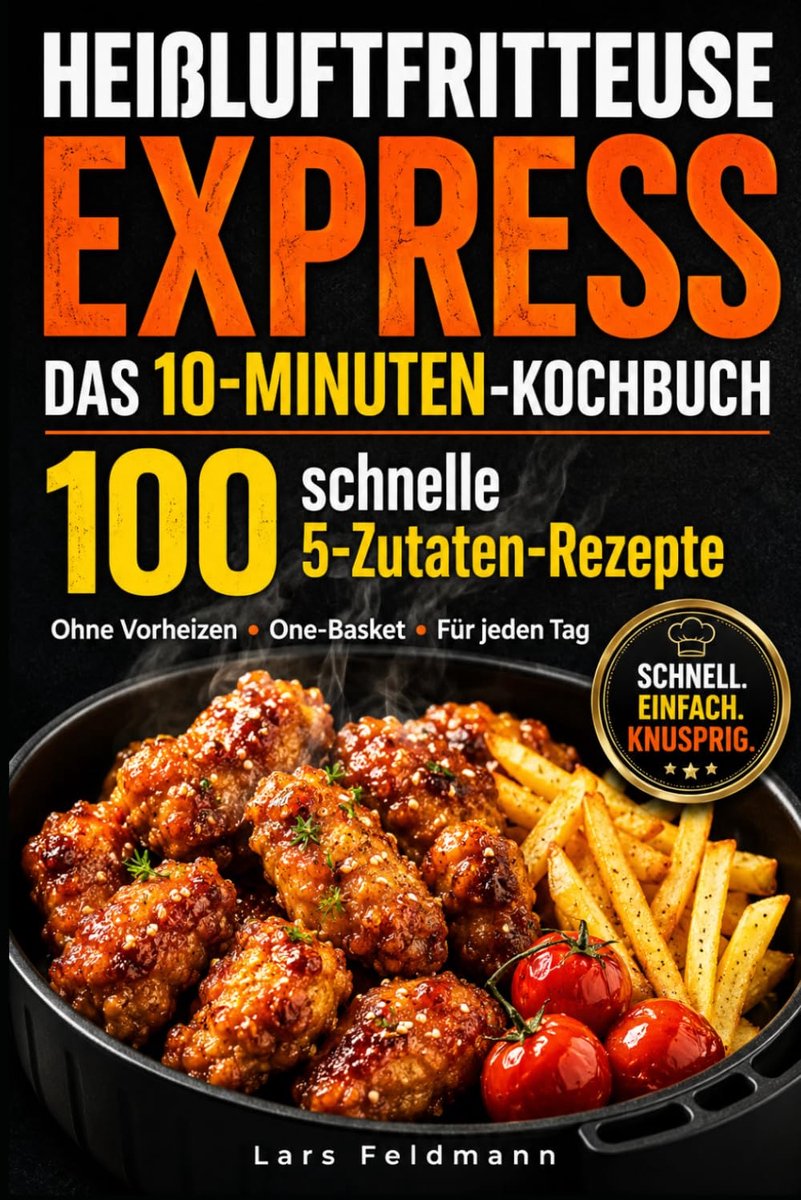 Heißluftfritteuse 10-Minuten - 100 recepten - 5-Ingrediënten gerechten - snel en eenvoudig - ShopVlot