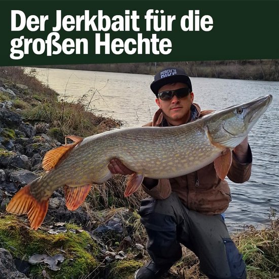 Jerkbait pike 15 cm - 80 g slow sink - UV-actief - perfect voor grote snoeken - SnelShoppen — afbeelding 3