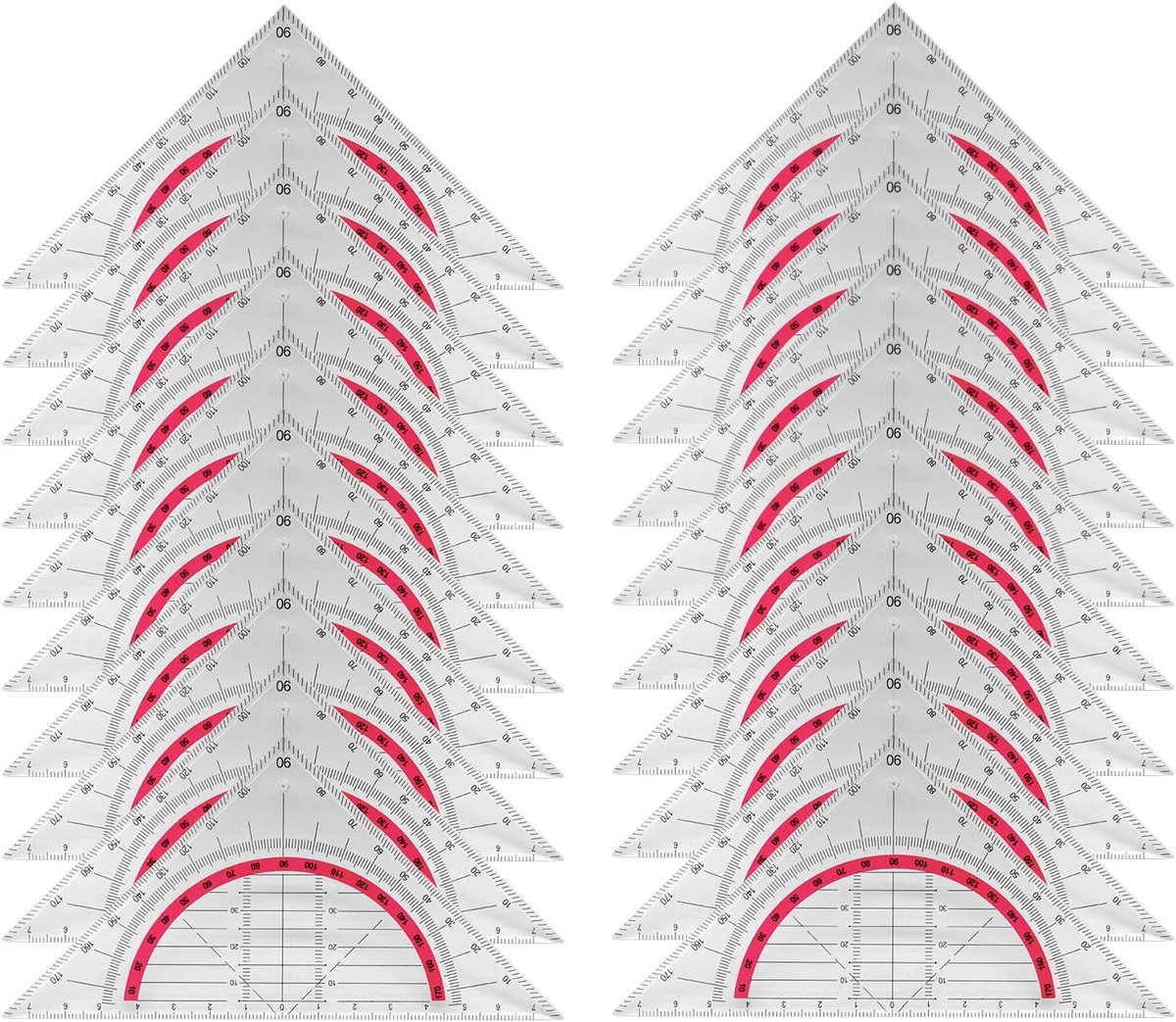 Geo-driehoek 15cm - Flexibel transparant - Shatterproof - Ideaal voor nauwkeurig tekenen - ShopVlot