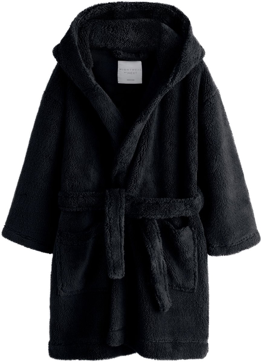 Next - Jongens - Fleece kamerjas - Zwart