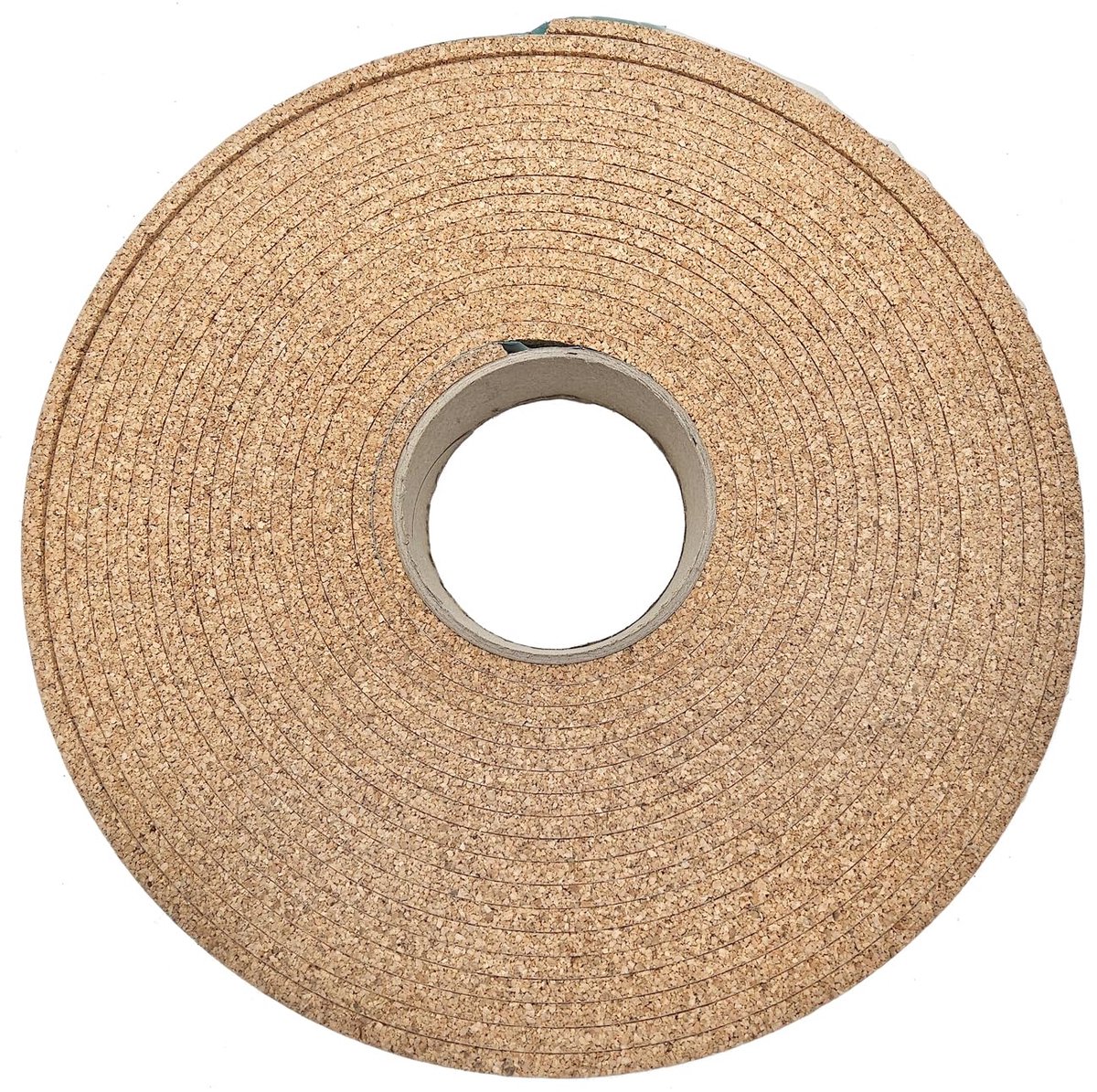 afdichtingstape - natuurgeperste kurk 20 mm x 5 mm - 10 m op rol. ca. 220 kg/m3, eenzijdig zelfklevend