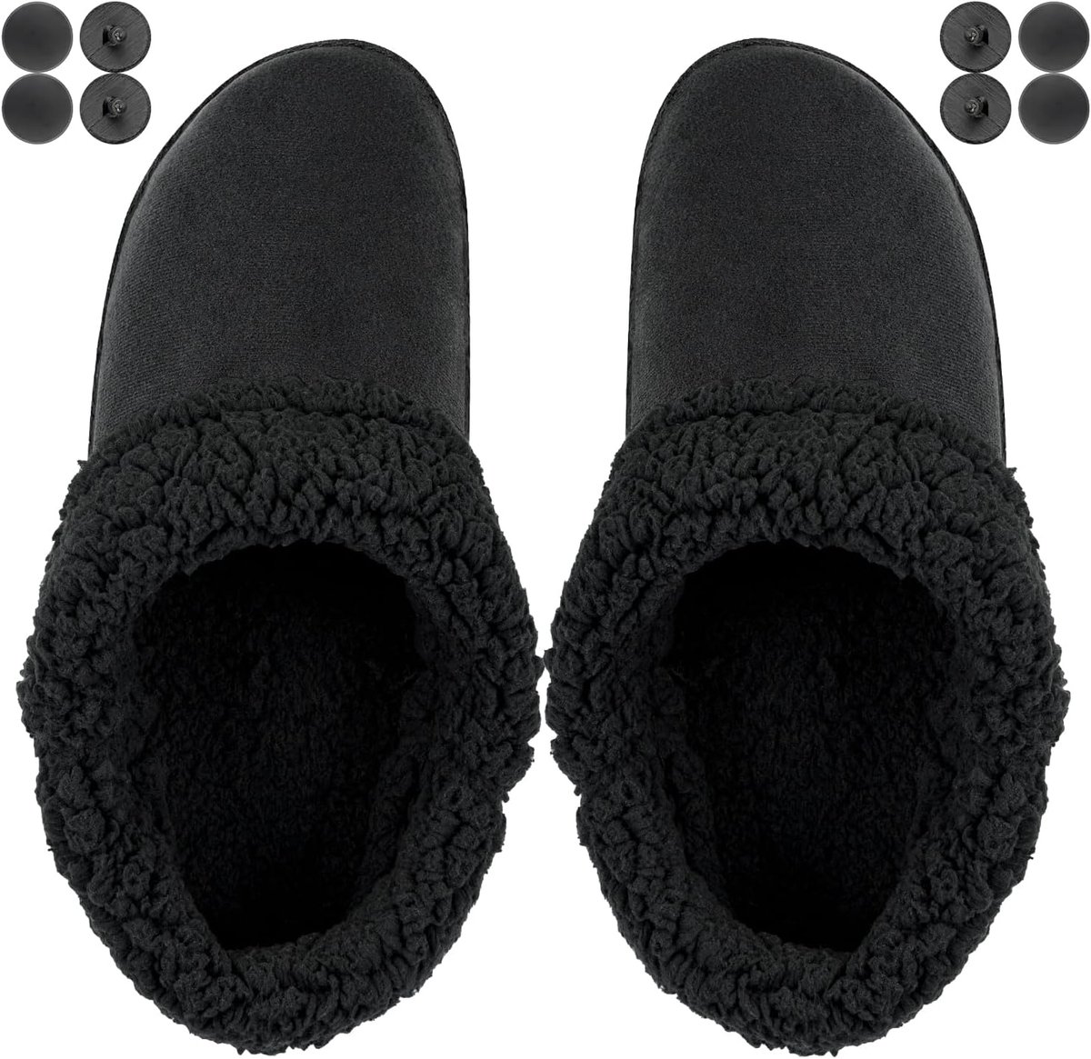 Vacht Liner voor Croc Wollen Pluche Zachte Warm voor Winter Fur Liner Fuzzy Lining - Zwart