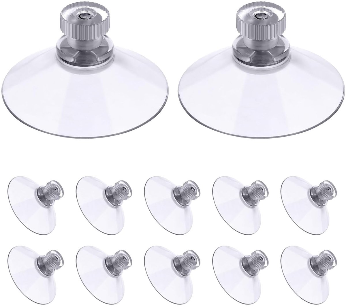 Zuignappen Ø 50 mm Met Schroefdraad En Kartelmoer, Transparante Zuignappen Zonder Boren, Extra Sterk Voor Ramen, Auto, Decoratie, Keuken, Ophanging