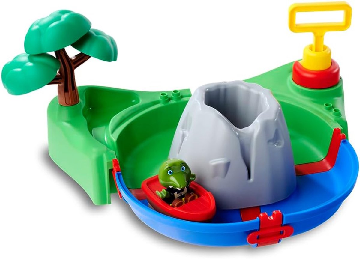 Badspeelgoed met schuimmachine, waterspeelgoed voor kinderen vanaf 1,5 jaar, speelgoedwaterbaan met schuimplava, meer en boot inclusief zuignappen voor badkuip enz.
