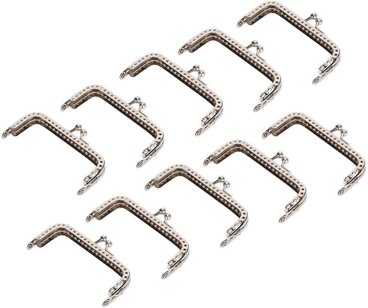 10 stks Metalen Portemonnee Frame Vintage Sluiting Lock Clip voor Portemonnee Tas Maken DIY Accessoire, Dia. 3.3 Inch