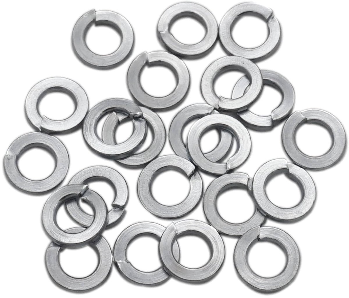 (200 stuks) Verzinkte DIN127 veerringen M5, metalen ringen, veergespleten borgringen