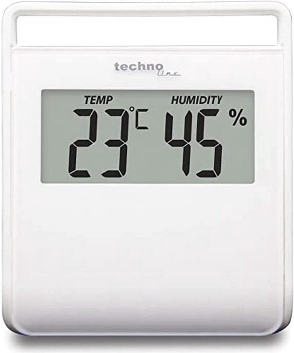SnelShoppen - Weerstation WS 944 met Binnen Temperatuur- en Vochtigheiddisplay, Modern Design, Wit, Compact, Ideaal voor Thuisgebruik
