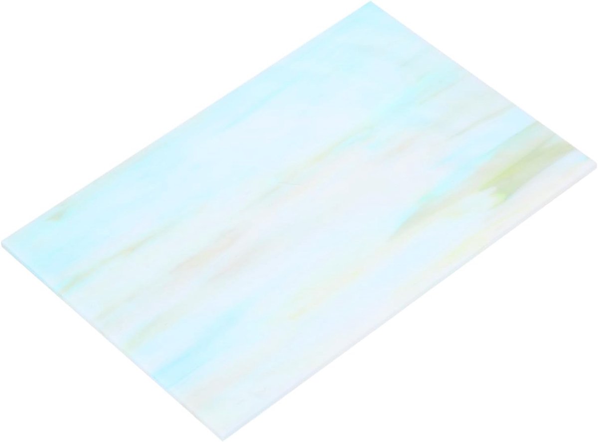 Glas-in-loodraamblad, mozaïek, tegels, 14 x 8 cm, glas-in-loodraam, blauw, groen, voor knutselwerk, kunstproject