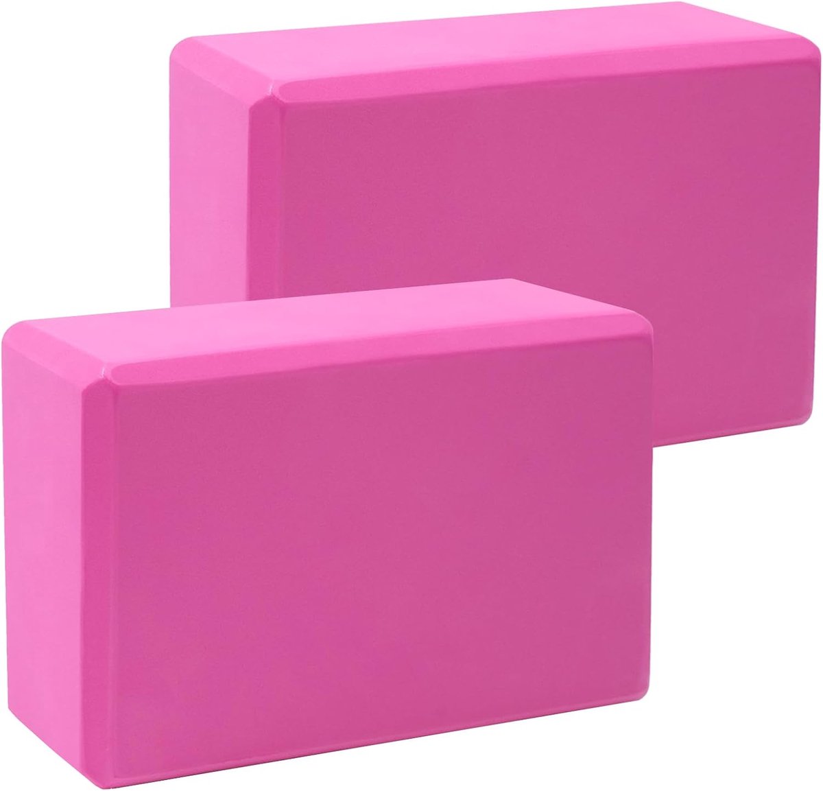 Blokken, set van 2, zeer dicht licht EVA-schuim, antislip, verbetert de kracht, flexibiliteit, voor yoga, pilates, meditatie