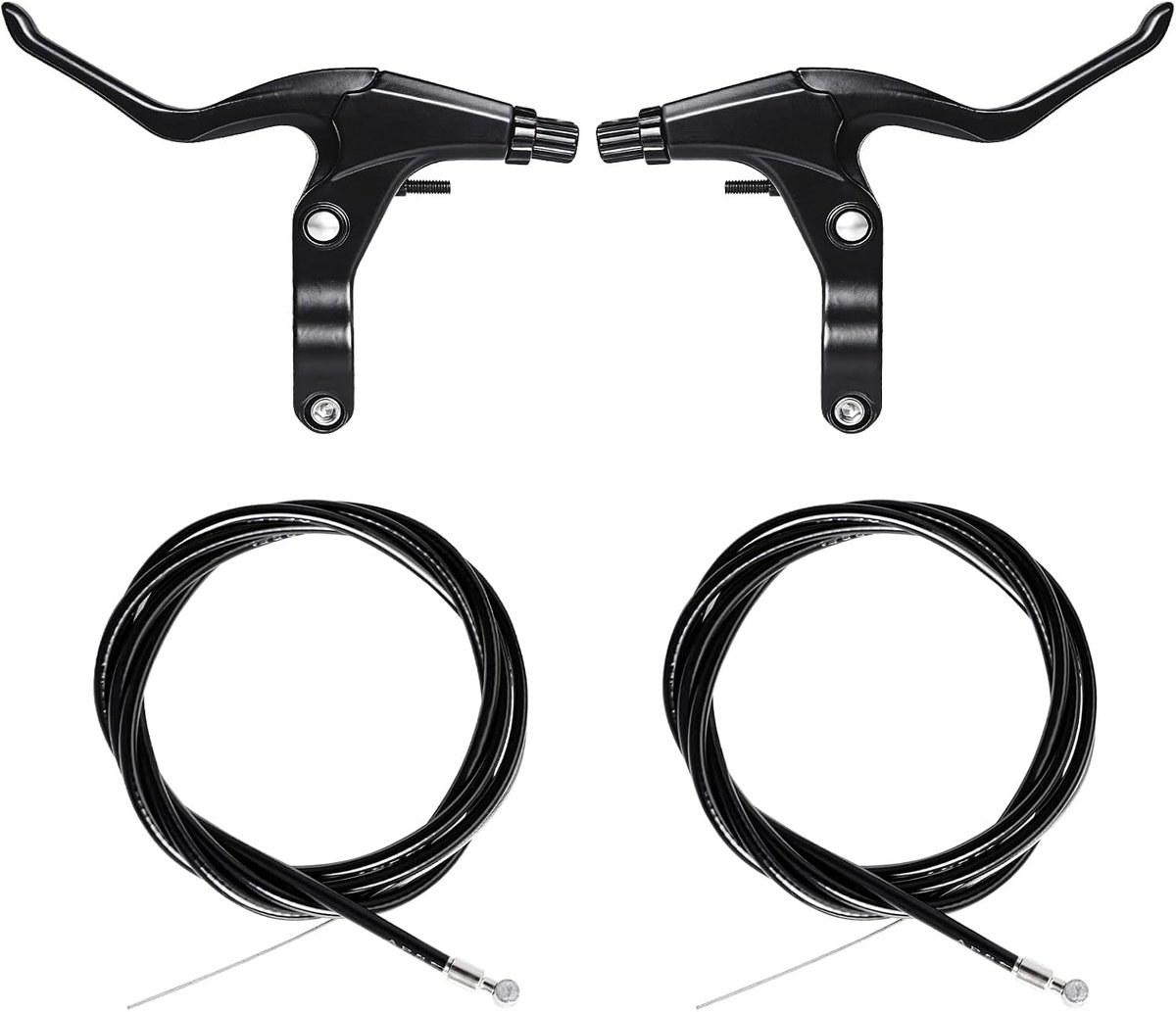 Hendelset 2 remhendels fiets aluminiumlegering met 2 remkabels voor en achter, fietsremgreep voor MTB, racefietsen, racewagens