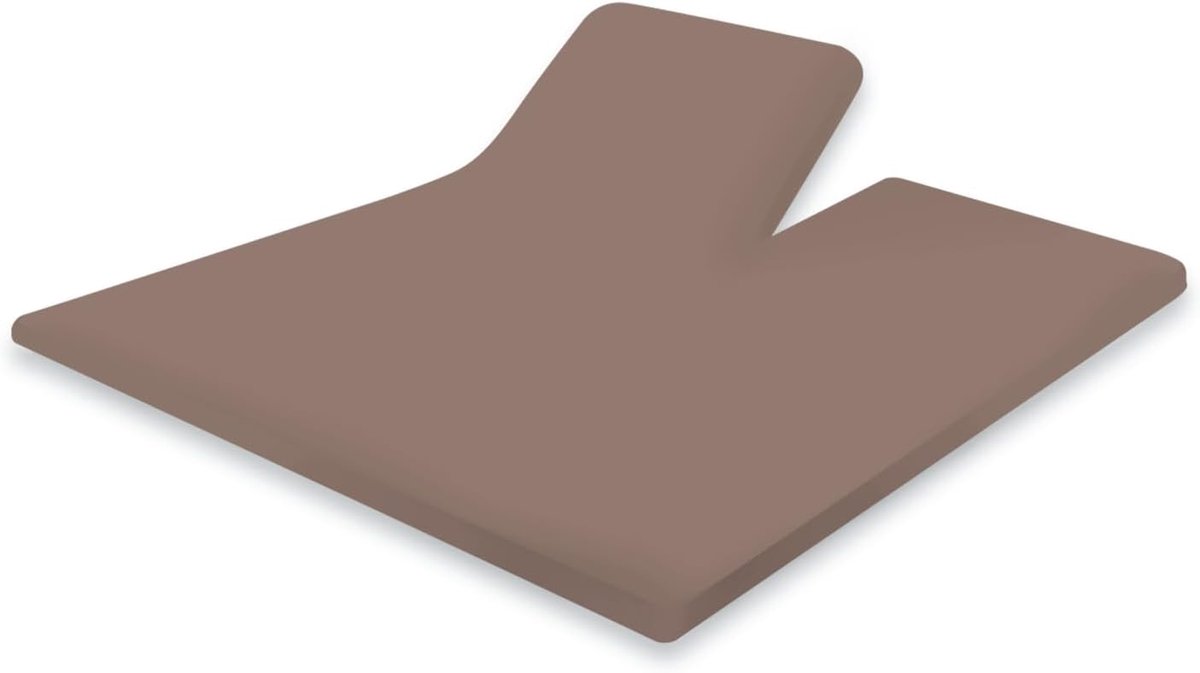 Hoeslaken Perkal Katoen - taupe 180x210/220cm