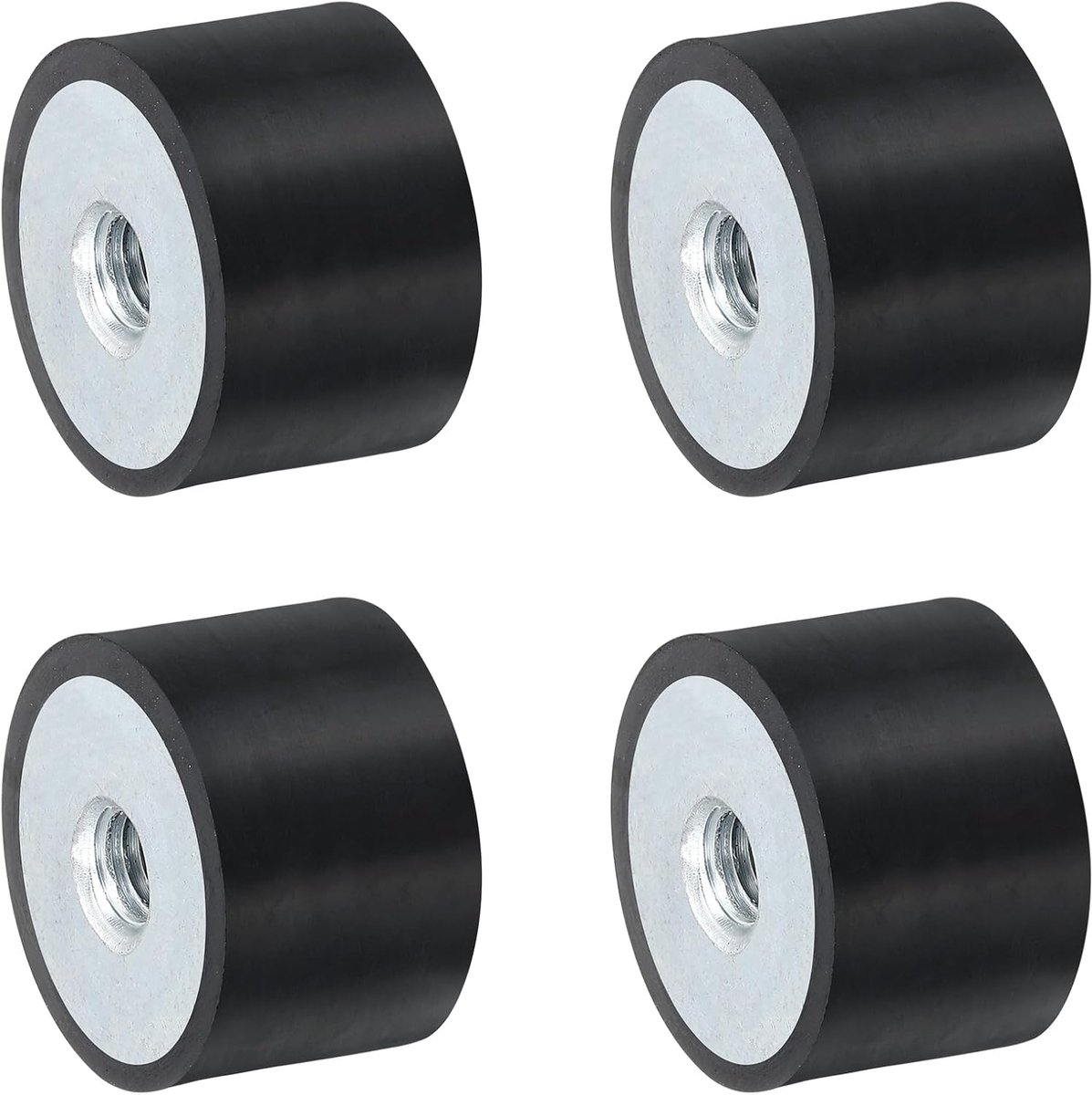 4 stuks 30 x 20 mm M8 schroefdraadbussen van rubber, trillingsisolatoren, vervangt anti-trillingspads, platte Silentblock basisblok