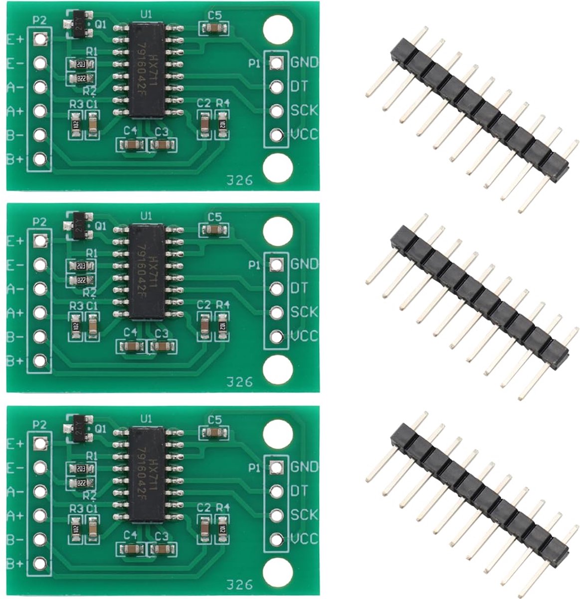 Weegcelmodule 24-bits A/D Hoge Precisie Weging Klein Formaat Druksensor voor Doe-Het-Zelf Elektronische Keukenweegschaalset (Verpakking van 3)