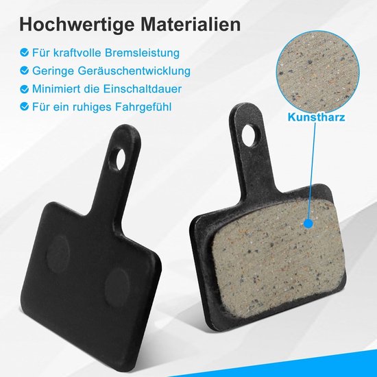 fiets voor Shimano remblokken B01S B03S B05S Resin Deore XT MT200 UM-8VR0a 4 paar fietsremblokken schijfremblokken voor Tektro remblokken E10.11 Auriga — afbeelding 3