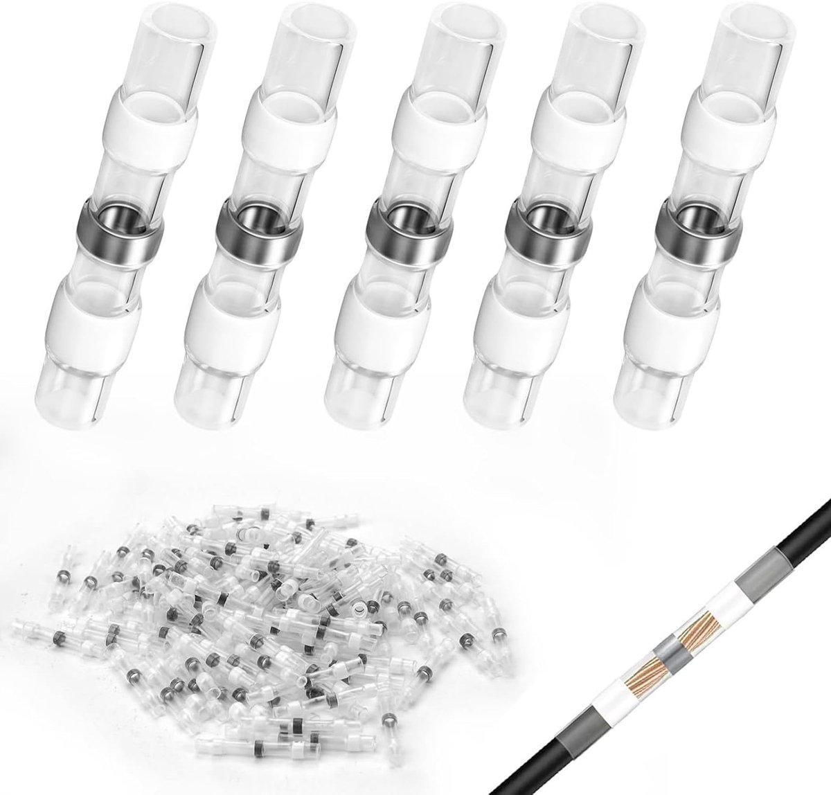 Soldeerconnector met krimpkous (stijl 1)