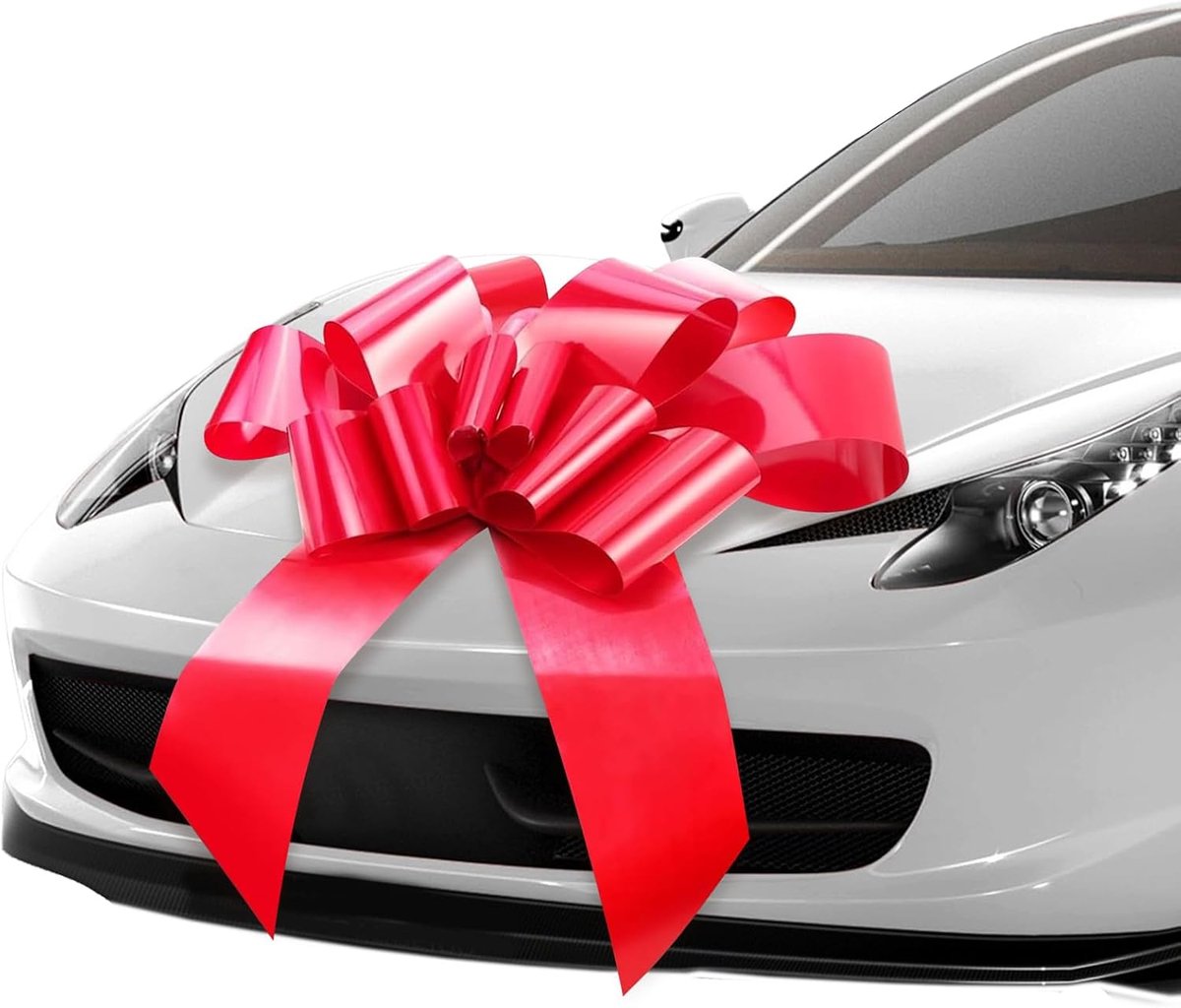 76 cm, enorme autostrik, enorme grote rode strik, grote rode strik voor auto, met zuignap en dubbelzijdig plakband, voor auto, fiets, Kerstmis, bruiloft