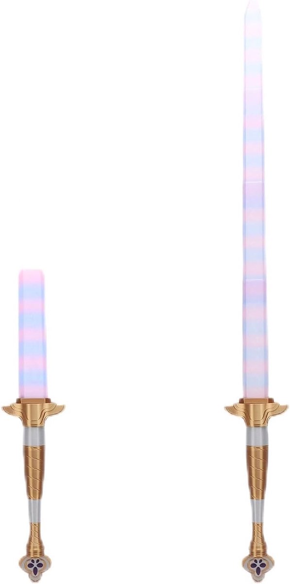 3D-geprint Intrekbaar Zwaard, Kleurrijke Cosplay-wapensteun voor Rollenspel, Anime, Festivals, Kostuumfeesten (38 Inch, PLA)
