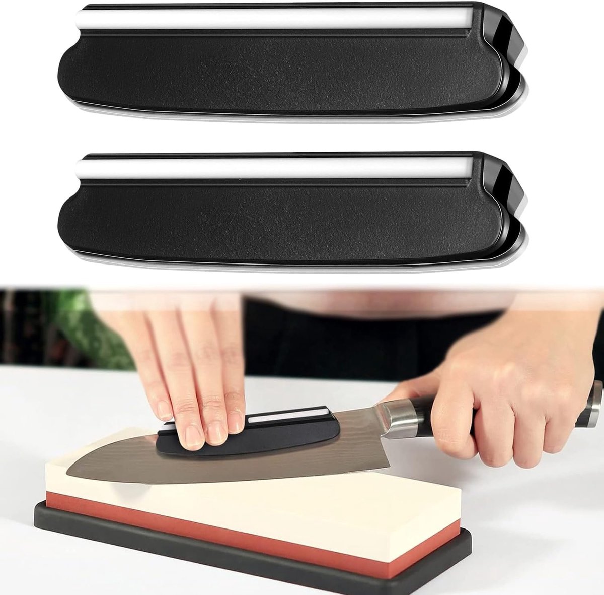 2 stuks hoekgeleider voor het slijpen van messen, houder voor keukenmessenslijper, steengeleider voor constant slijpen van lemmet naar slijpschijf, voor chef, voor het slijpen van stenen voor