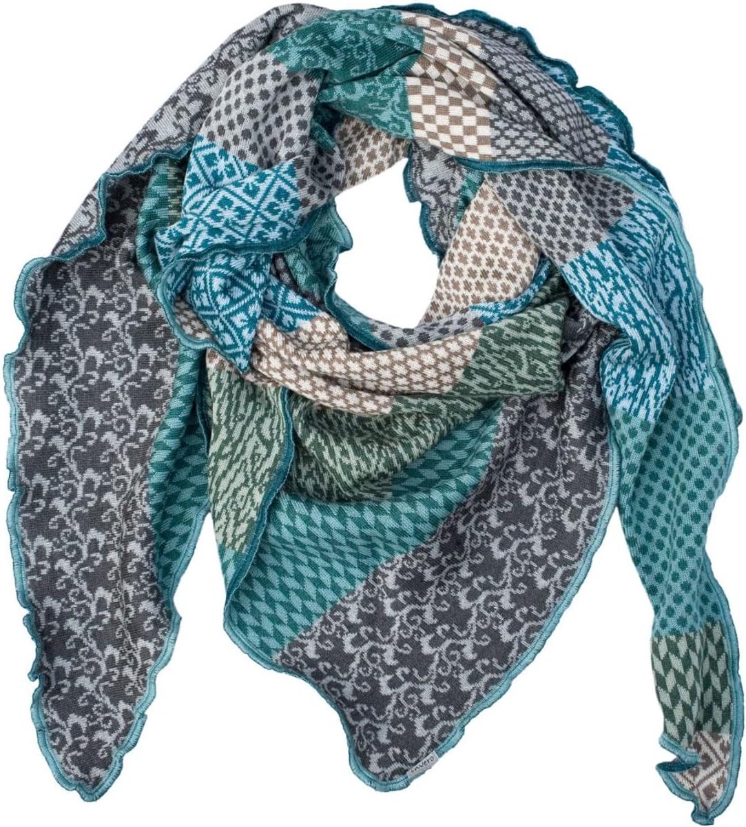 Merino driehoekige doek Joy, 100% wol, Morgen, Lange Seite 220cm, kurze Seite 165cm
