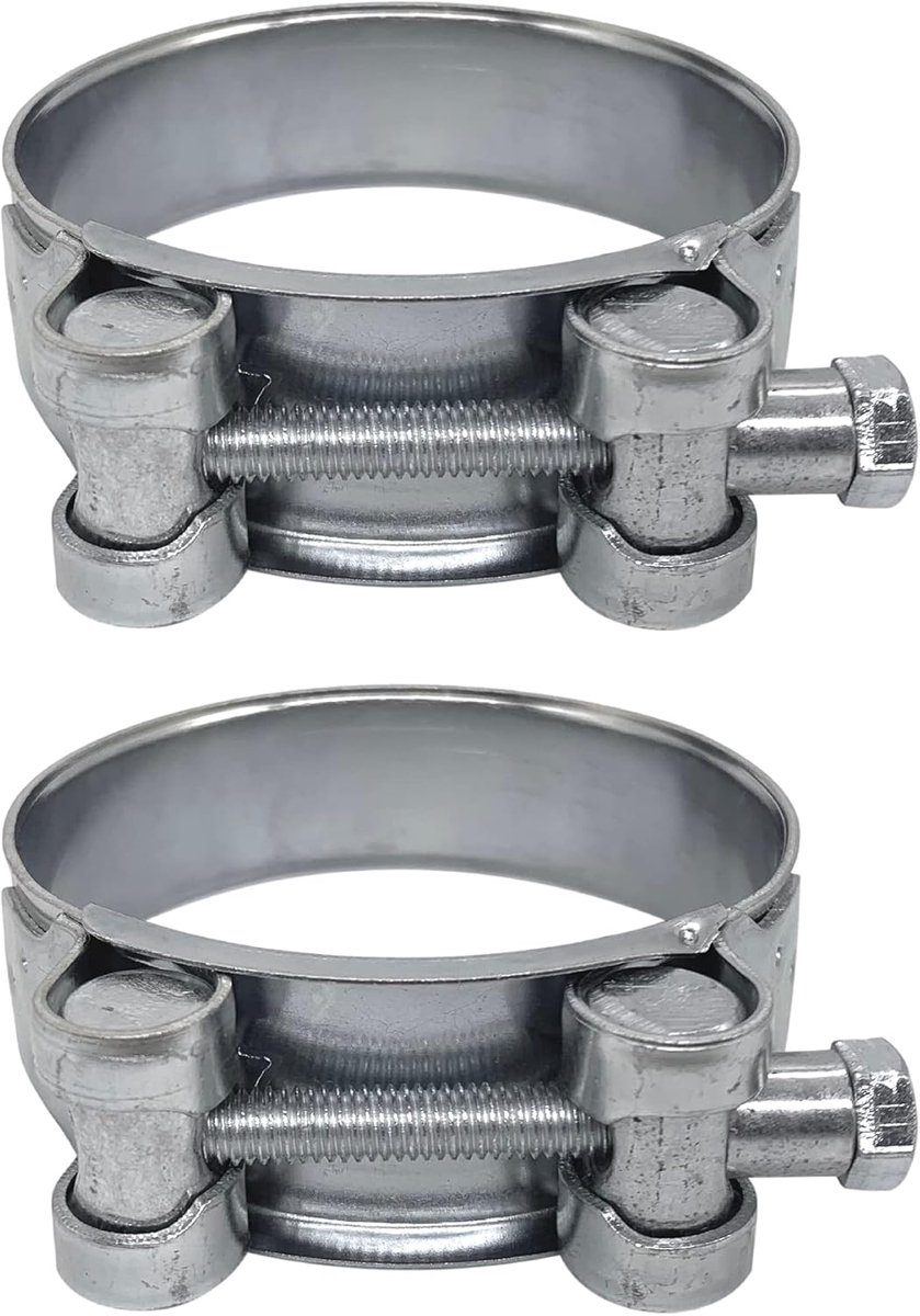 (Pack van 2 stuks) Pijp 64-67 mm Sterke Versterkte Pijpklemmen, Gegalvaniseerde Stalen Buis Slangklem Bevestigingsmiddelen (2 stuks, 64-67 mm)