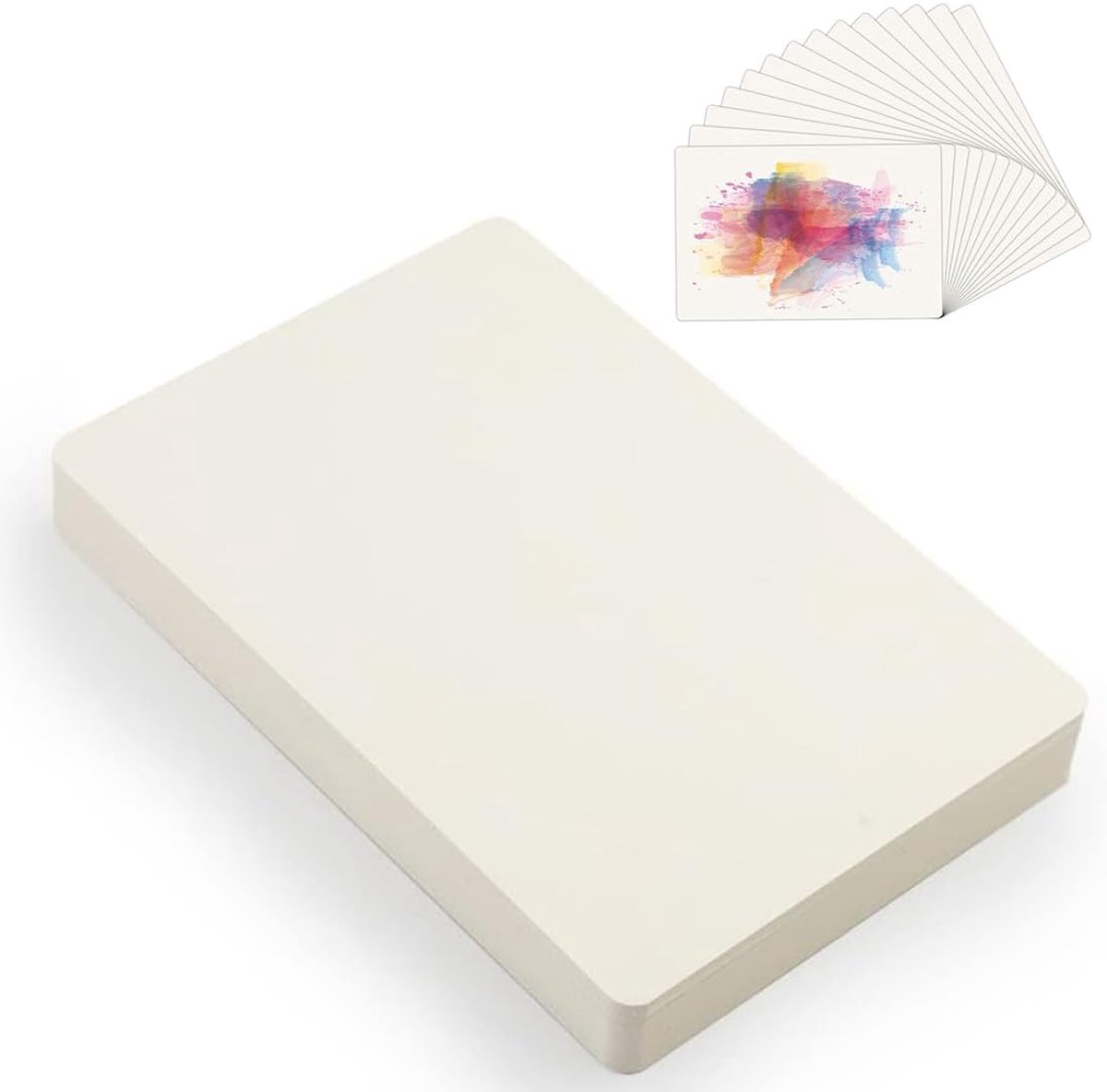 aquarel - papier - 150 bladen, 300g/m², A6 - formaat, blanco postkaarten voor DIY - projecten, aquarelschilderen, tekenen, aquarel - schetsblok.