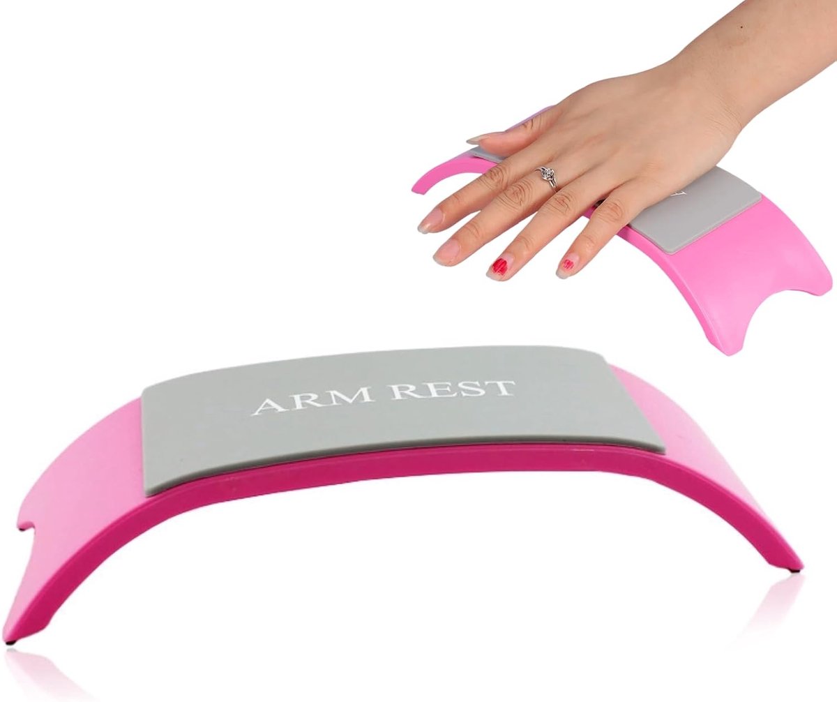 Hand Pad, Nail Art Design Professionele Manicurist en Familie Diy4kleuren, Hand Kussen Armleuning Pad Rusthouder Manicure Accessoires Nagel Gereedschap(Roze)