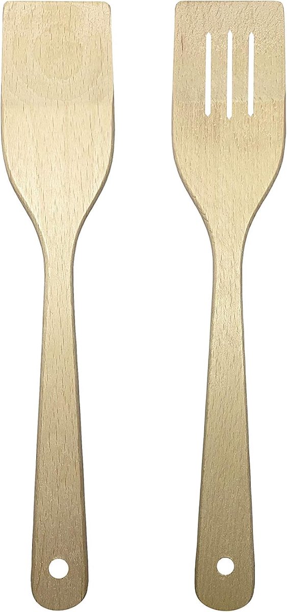spatel set 30 cm beuken houtschraper pannenlikker braadspatel