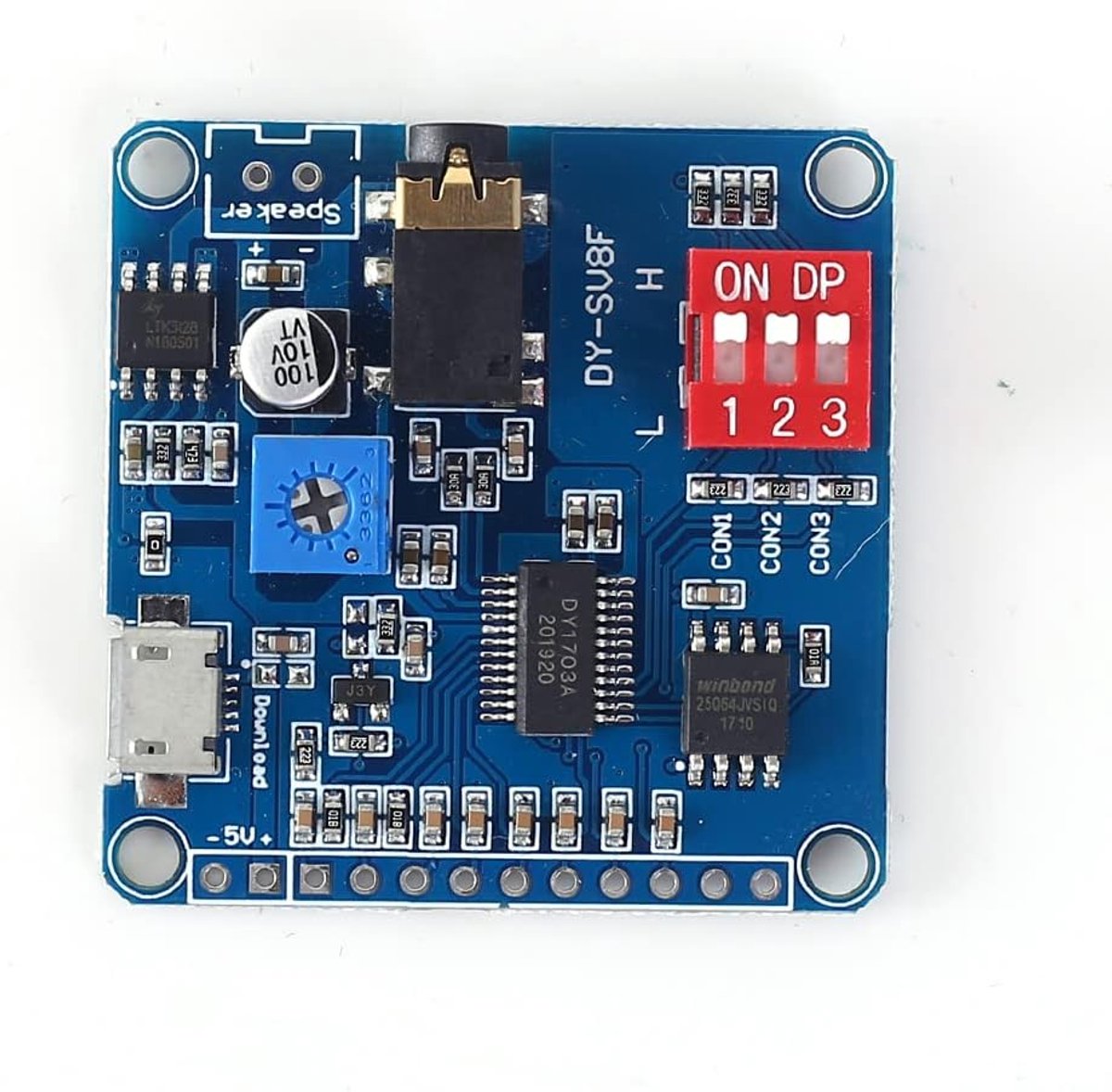 Voice Sound Playback module Arduino MP3-speler module UART I/O Trigger klasse D versterkerkaart 5W 8M geheugen SD/TF-kaart
