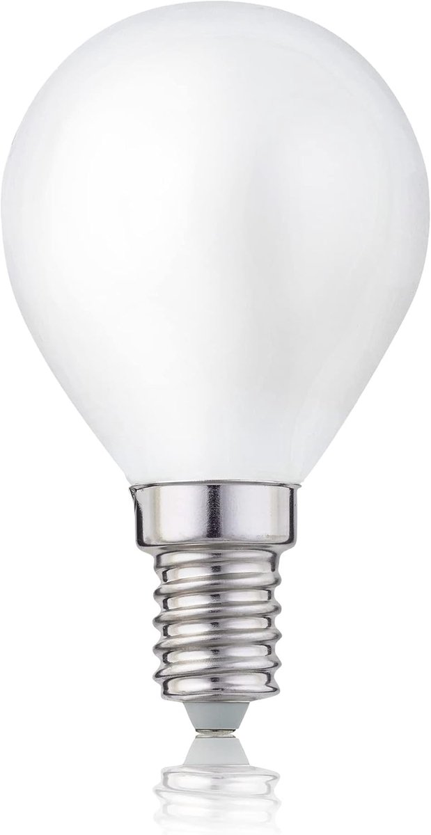 hellum Led-gloeilamp E14, 2,5W warm wit LED-lamp druppelvorm met 250 lumen LED-filament, E14 vintage ledlamp vervangt 25 watt gloeilamp, G45 2700 Kelvin warm wit mat, 208207
