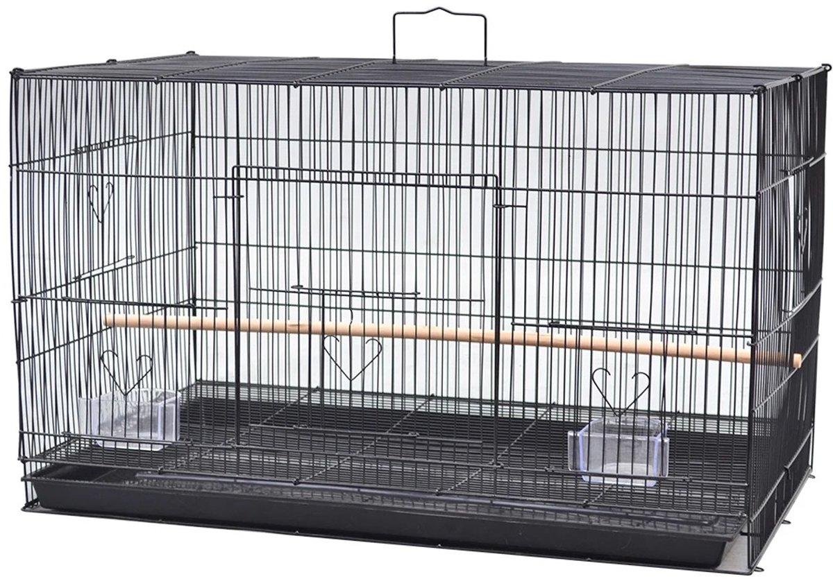NextNovaDeals Vogelkooi - Vogelkooien voor binnen - Parkietenkooi - 75,5×45×45cm - Metaal - Papegaaien, Kanaries & Tortelduifjes