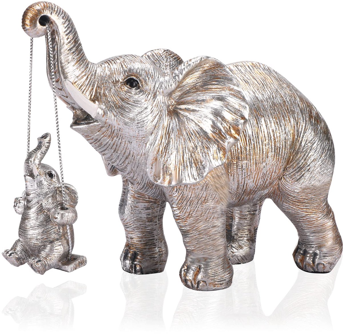 SnelShoppen - ZJ Whoest Olifant Standbeeld - Olifant Decoratie voor Geluk, Gezondheid en Kracht - Moedergeschenken voor Vrouwen - Perfecte Decoratie v