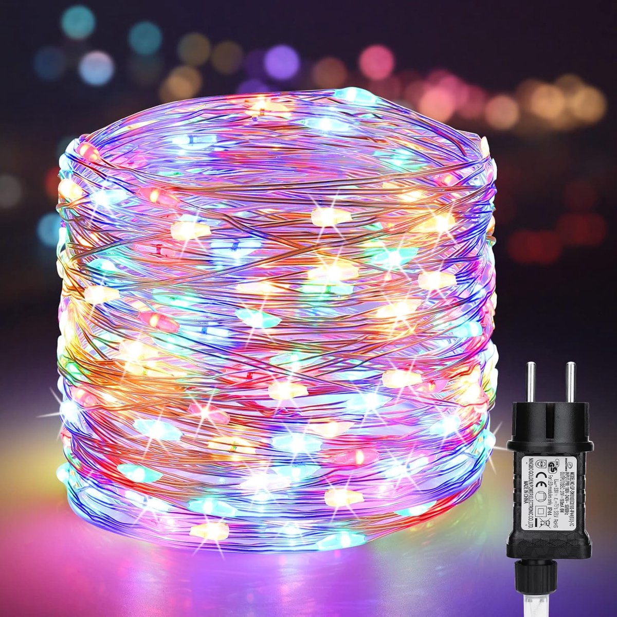 Lichtsnoer 20 m - 200 LED kleurrijke kerstverlichting - waterdicht koper - veilig voor kinderen - SnelShoppen