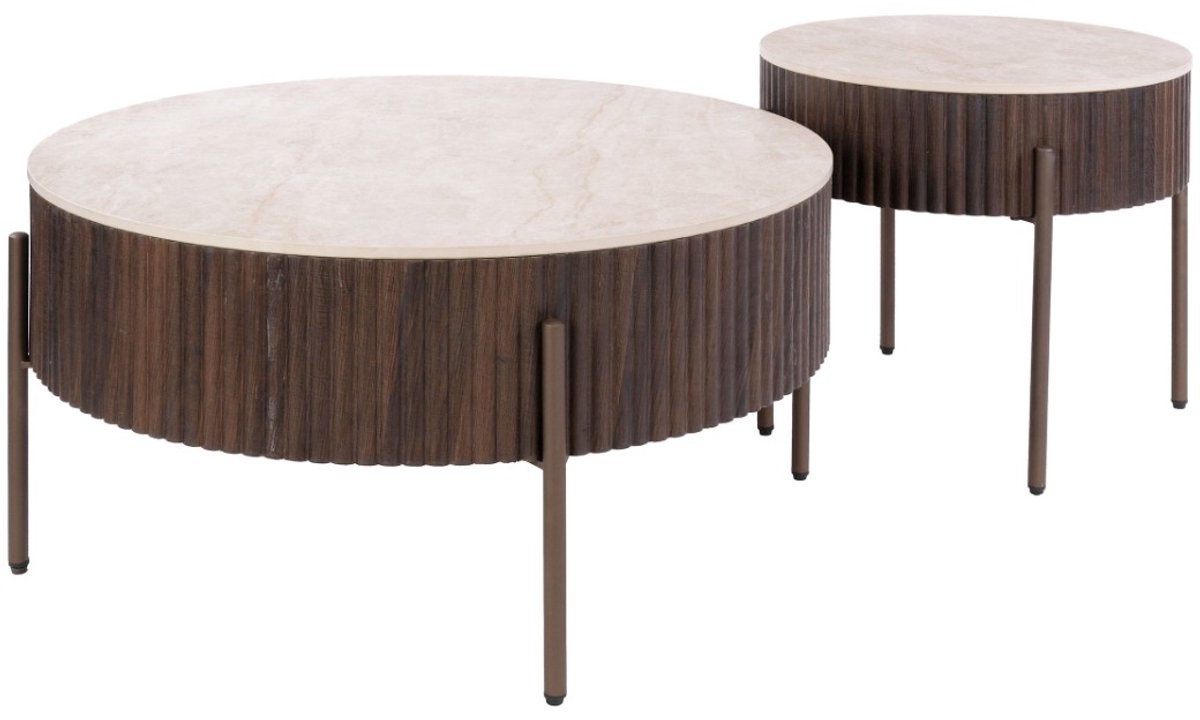 AnLi Style Salontafel Ceramo rond set/2