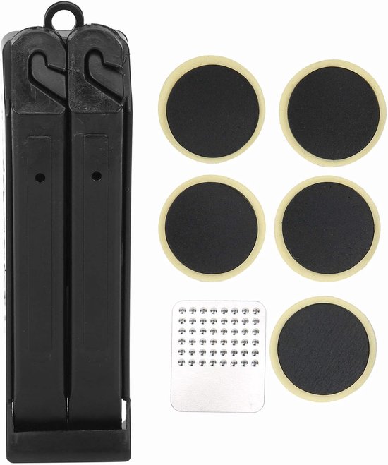 Fietsband Reparatiekit - Lekke Band Set - Banden Repareren - Lijmloze Pleisters - 11x3.3 Cm - Zwart — afbeelding 5