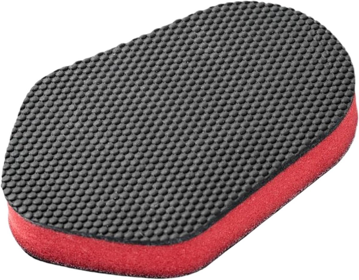Autospons Applicator - Polijstkussen Handmatig - Auto Reinigen - Zacht voor Lak - 12x8x4.5 cm - Grijs
