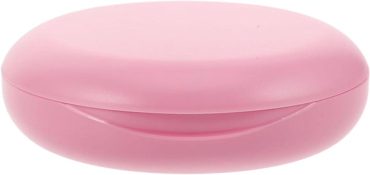 Opbergdoosje - Houdertje Bewaardoosje - Mondzorg Opbergen - Stofdichte Behuizing - 8.5 x 8.5 x 2.5 cm - Roze