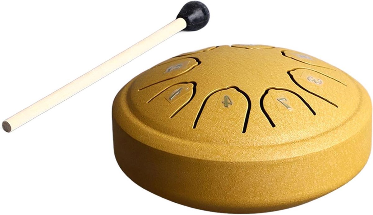 Tong Drum - Handpan Mini - Muziek Maken - 8 Ton C Key - 45 Inch - Goud