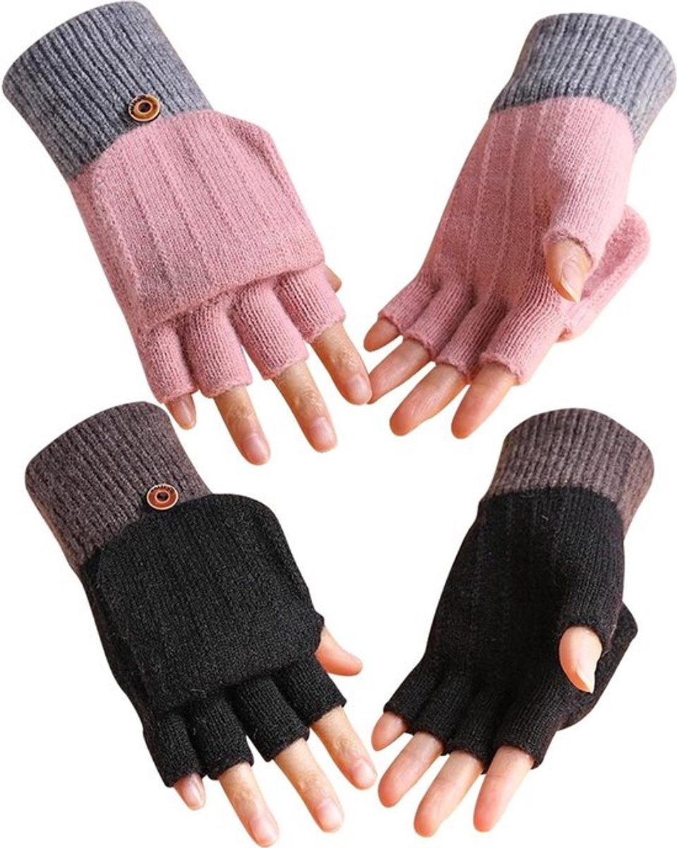 Vingerloze handschoenen voor vrouwen - Thermische winterhandschoenen - Skiën, fietsen, hardlopen