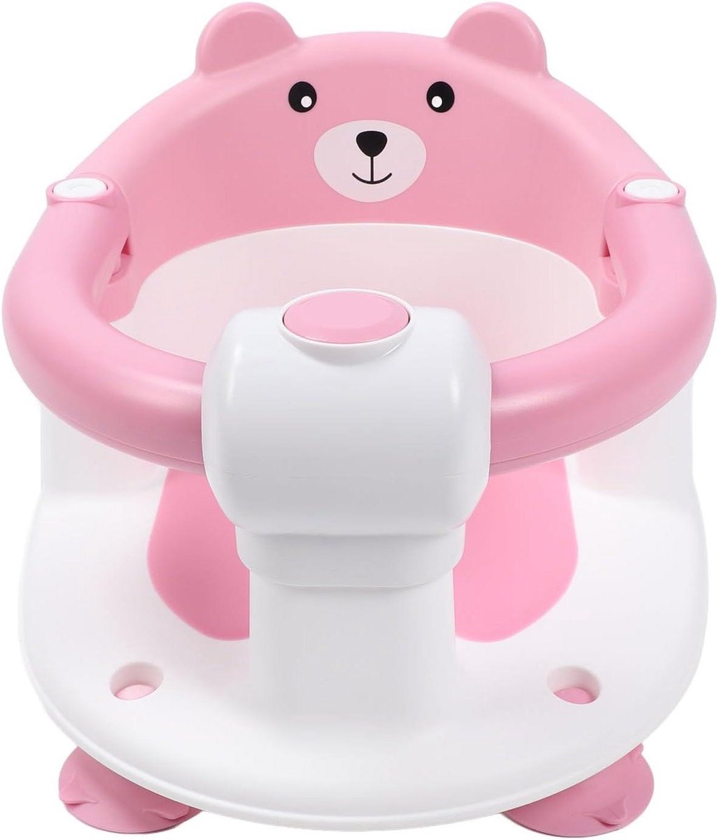 Babybadstoel - Badkruk Peuters - Veilig Baden - Antislipbasis - 40 x 33 x 13 cm - Grijs