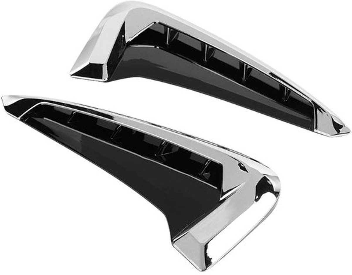 Air Vent - Auto Kotflügel Side Vent Dekoratie - ABS Materiaal - Zilver/Zwart - Eenvoudige Installatie - Geschikt voor X5 F15 14-18 - Ventilatiegrill